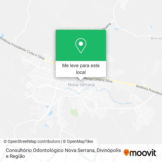 Consultório Odontológico Nova Serrana mapa