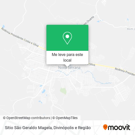 Sítio São Geraldo Magela mapa