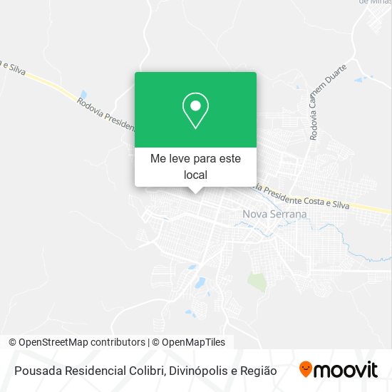 Pousada Residencial Colibri mapa