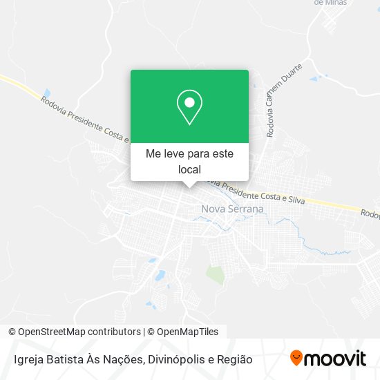 Igreja Batista Às Nações mapa