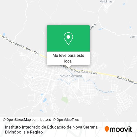 Instituto Integrado de Educacao de Nova Serrana mapa