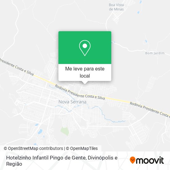 Hotelzinho Infantil Pingo de Gente mapa