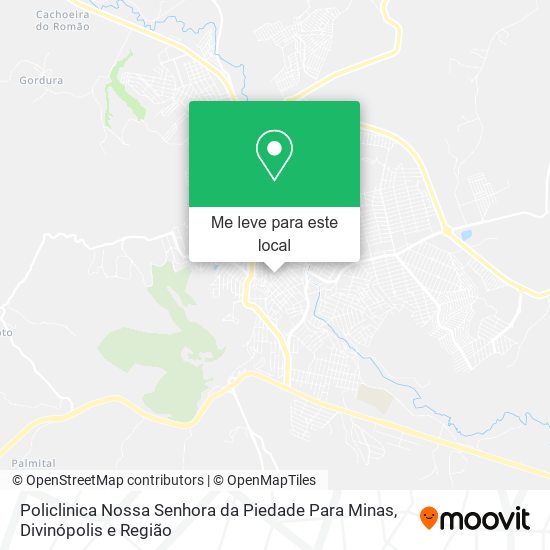 Policlinica Nossa Senhora da Piedade Para Minas mapa