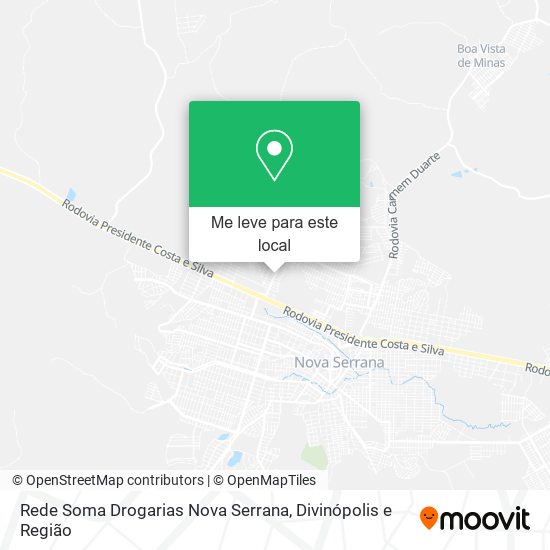 Rede Soma Drogarias Nova Serrana mapa