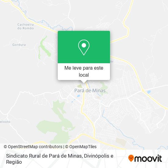 Sindicato Rural de Pará de Minas mapa