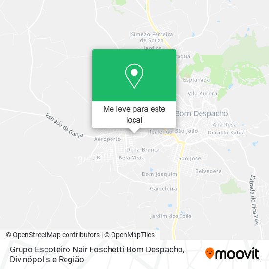 Grupo Escoteiro Nair Foschetti Bom Despacho mapa