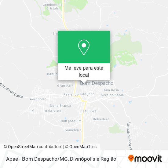 Apae - Bom Despacho/MG mapa