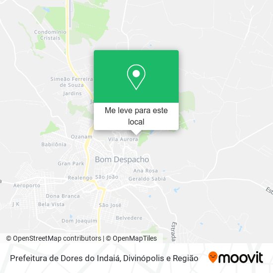 Prefeitura de Dores do Indaiá mapa