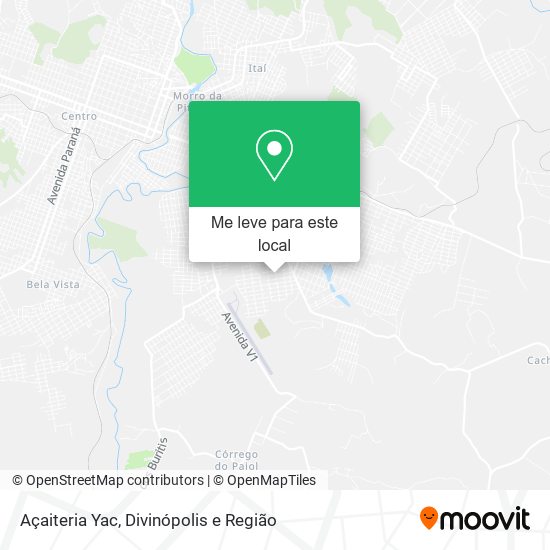 Açaiteria Yac mapa