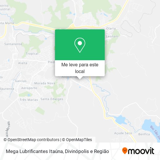 Mega Lubrificantes Itaúna mapa
