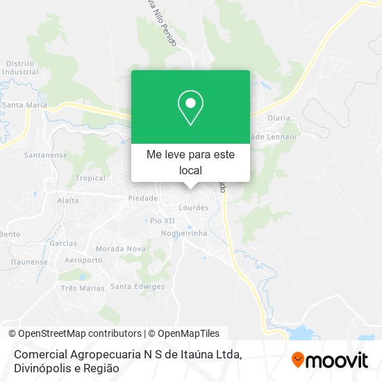 Comercial Agropecuaria N S de Itaúna Ltda mapa