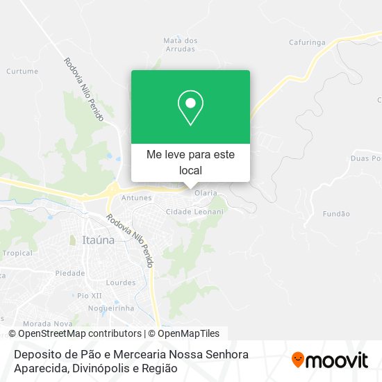 Deposito de Pão e Mercearia Nossa Senhora Aparecida mapa