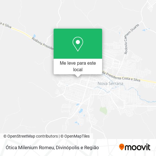 Ótica Milenium Romeu mapa