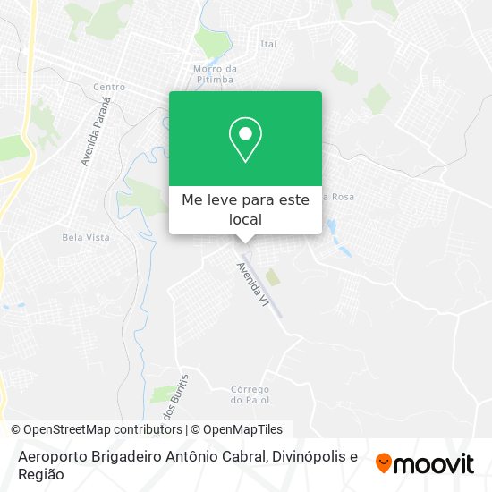 Aeroporto Brigadeiro Antônio Cabral mapa