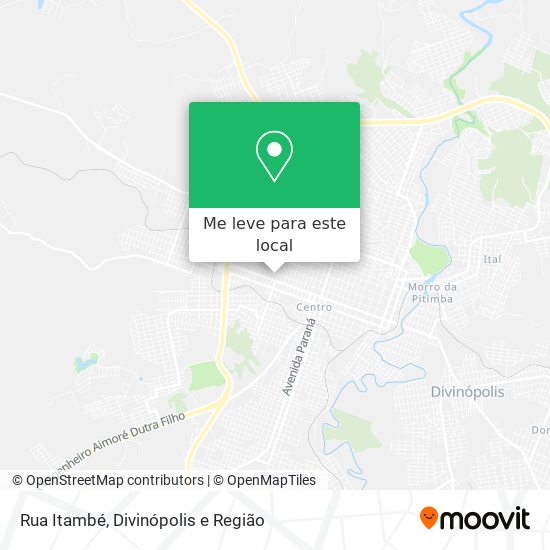 Rua Itambé mapa