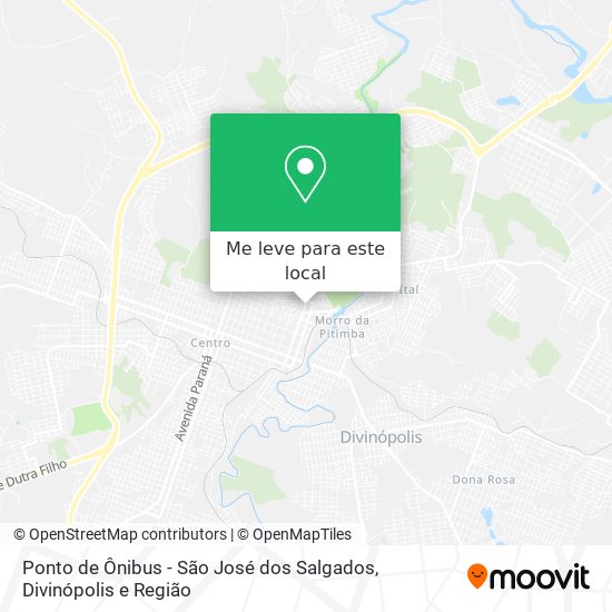 Ponto de Ônibus - São José dos Salgados mapa