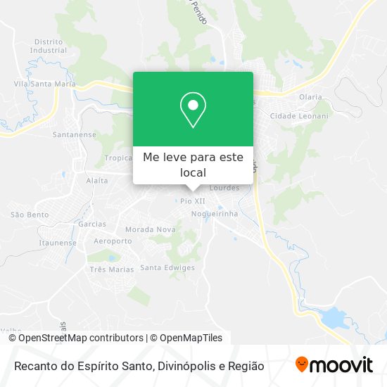 Recanto do Espírito Santo mapa