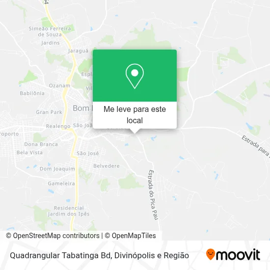 Quadrangular Tabatinga Bd mapa