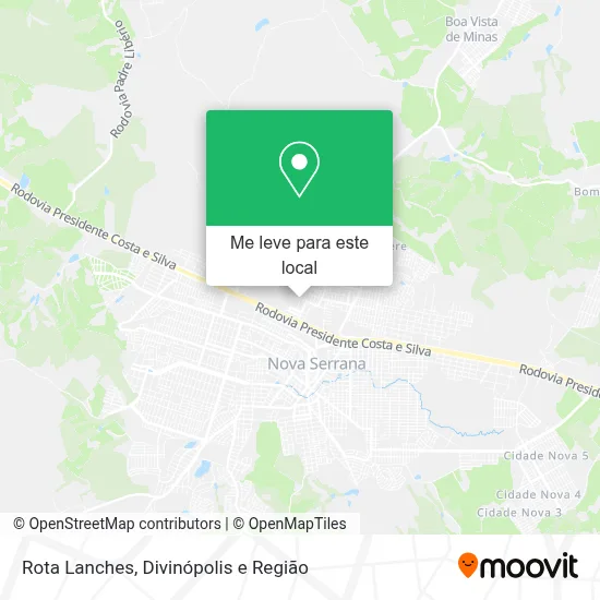 Rota Lanches mapa