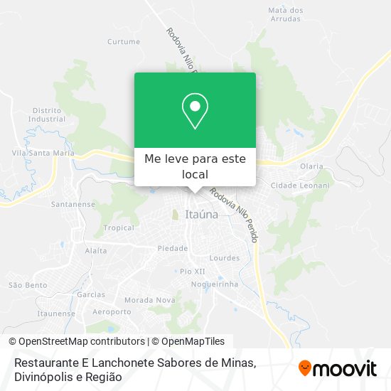 Restaurante E Lanchonete Sabores de Minas mapa
