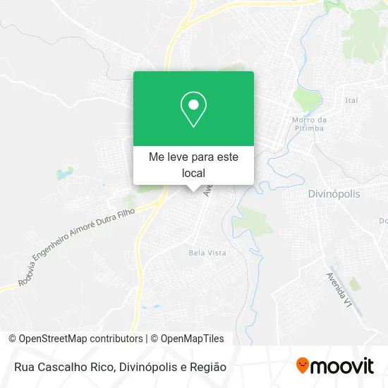Rua Cascalho Rico mapa