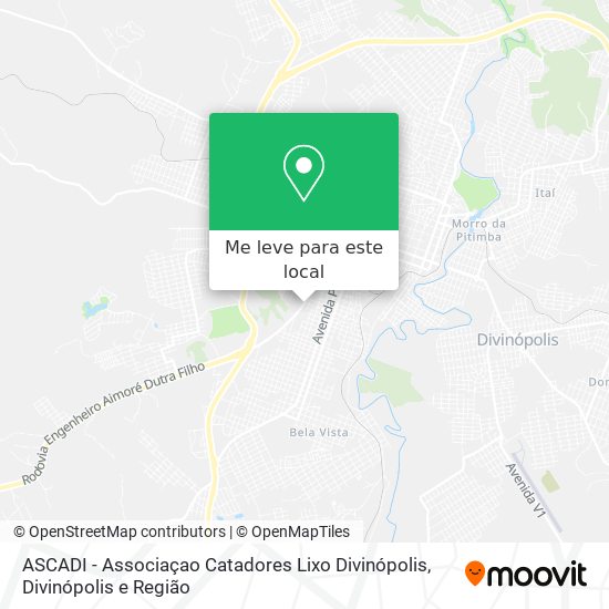 ASCADI - Associaçao Catadores Lixo Divinópolis mapa