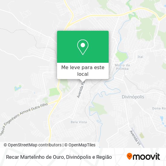 Recar Martelinho de  Ouro mapa