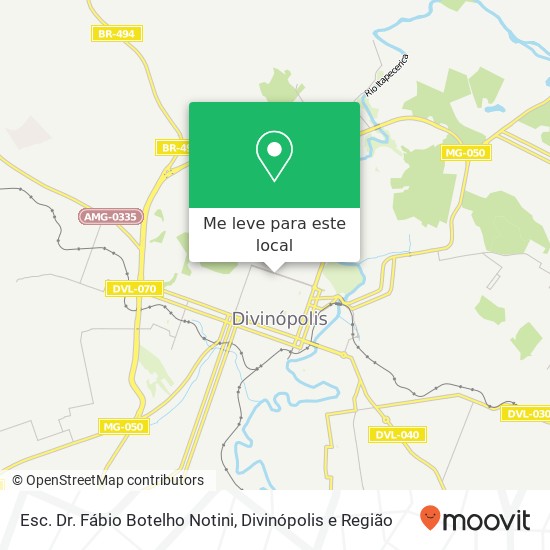 Esc. Dr. Fábio Botelho Notini mapa