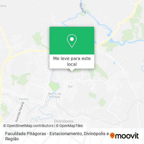 Faculdade Pitágoras - Estacionamento mapa