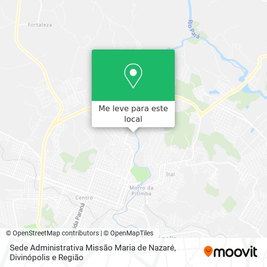 Sede Administrativa Missão Maria de Nazaré mapa