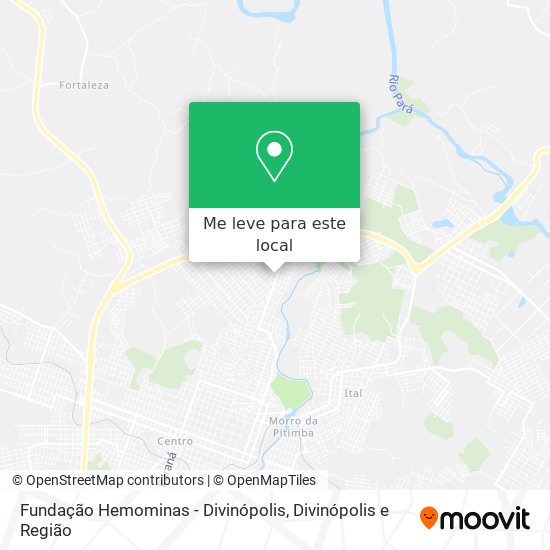 Fundação Hemominas - Divinópolis mapa