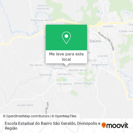 Escola Estadual do Bairro São Geraldo mapa