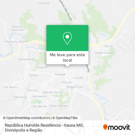 República Humilde Residência - Itauna MG mapa