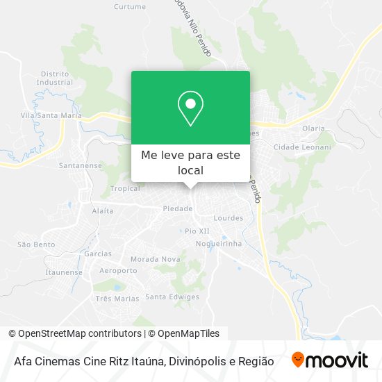 Afa Cinemas Cine Ritz Itaúna mapa