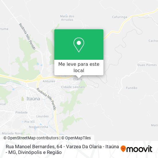 Rua Manoel Bernardes, 64 - Varzea Da Olaria - Itaúna - MG mapa