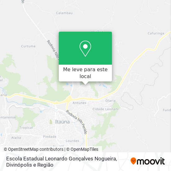 Escola Estadual Leonardo Gonçalves Nogueira mapa