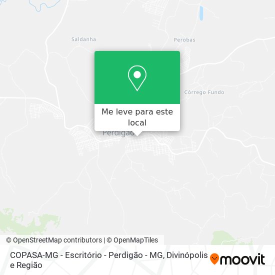 COPASA-MG - Escritório - Perdigão - MG mapa