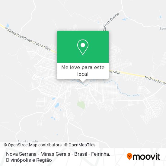 Nova Serrana - Minas Gerais - Brasil - Feirinha mapa
