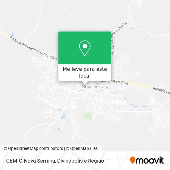 CEMIG Nova Serrana mapa