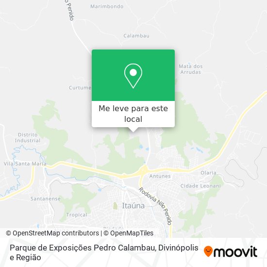 Parque de Exposições Pedro Calambau mapa