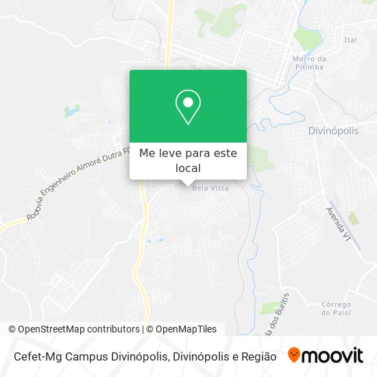Cefet-Mg Campus Divinópolis mapa