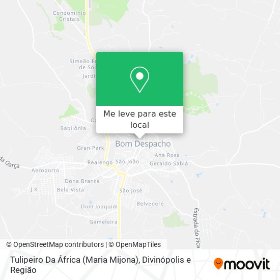 Tulipeiro Da África (Maria Mijona) mapa