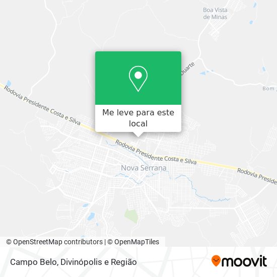 Campo Belo mapa