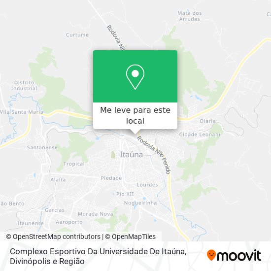 Complexo Esportivo Da Universidade De Itaúna mapa