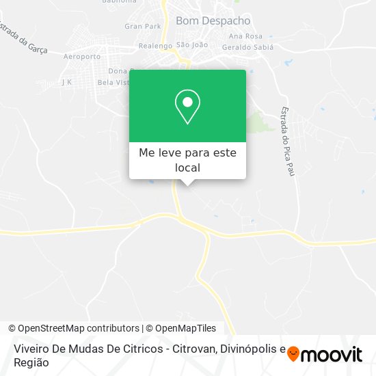 Viveiro De Mudas De Citricos - Citrovan mapa