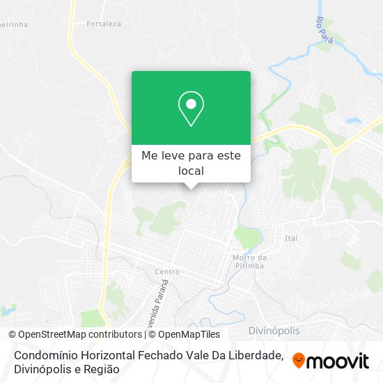 Condomínio Horizontal Fechado Vale Da Liberdade mapa