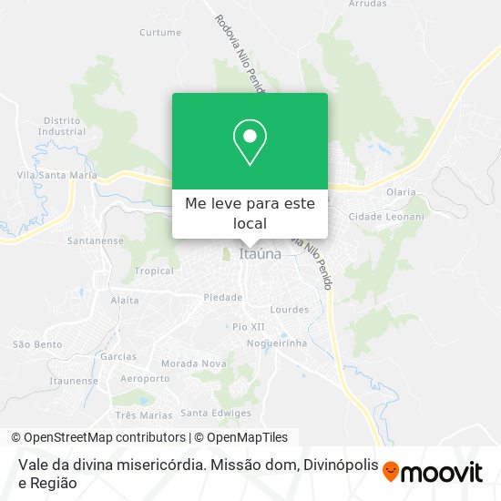 Vale da divina misericórdia. Missão dom mapa