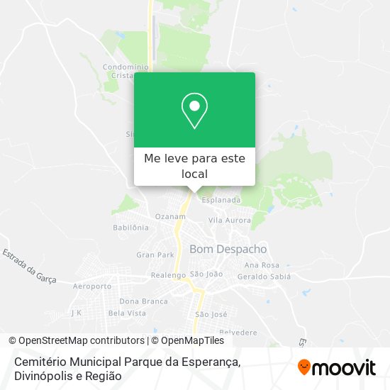 Cemitério Municipal Parque da Esperança mapa