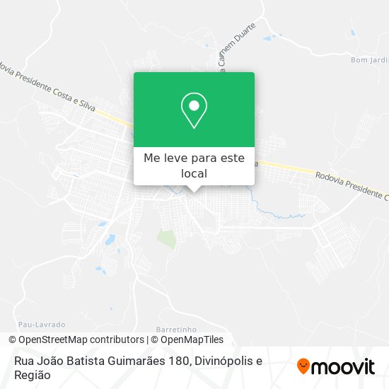 Rua João Batista Guimarães 180 mapa