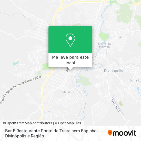 Bar E Restaurante Ponto da Traira sem Espinho mapa